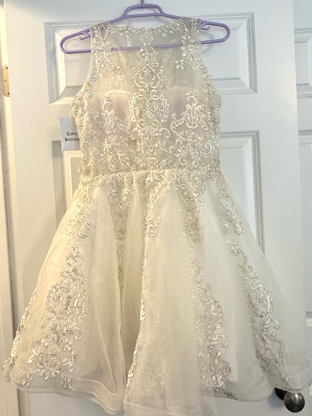 Jovani Ivory Beaded Tulle Formal Dress - Picture 3 of 4